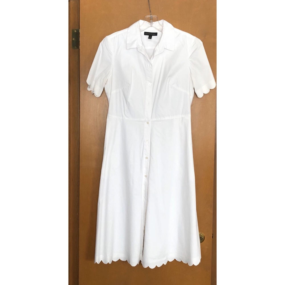 Banana White Button Down Dress